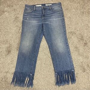 Women’s Pilcro Hyphen Fringe Cuff Jeans Size 30